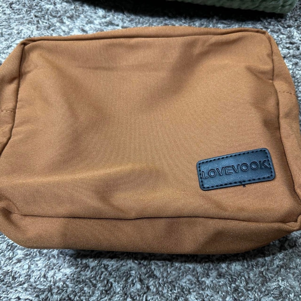 Lovevook Brown Canvas  Wash Bag